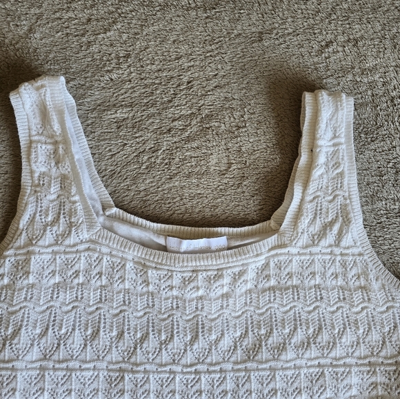 House Of Harlow 1960 crocheted lace cropped tank top size medium - Picture 4 of 10